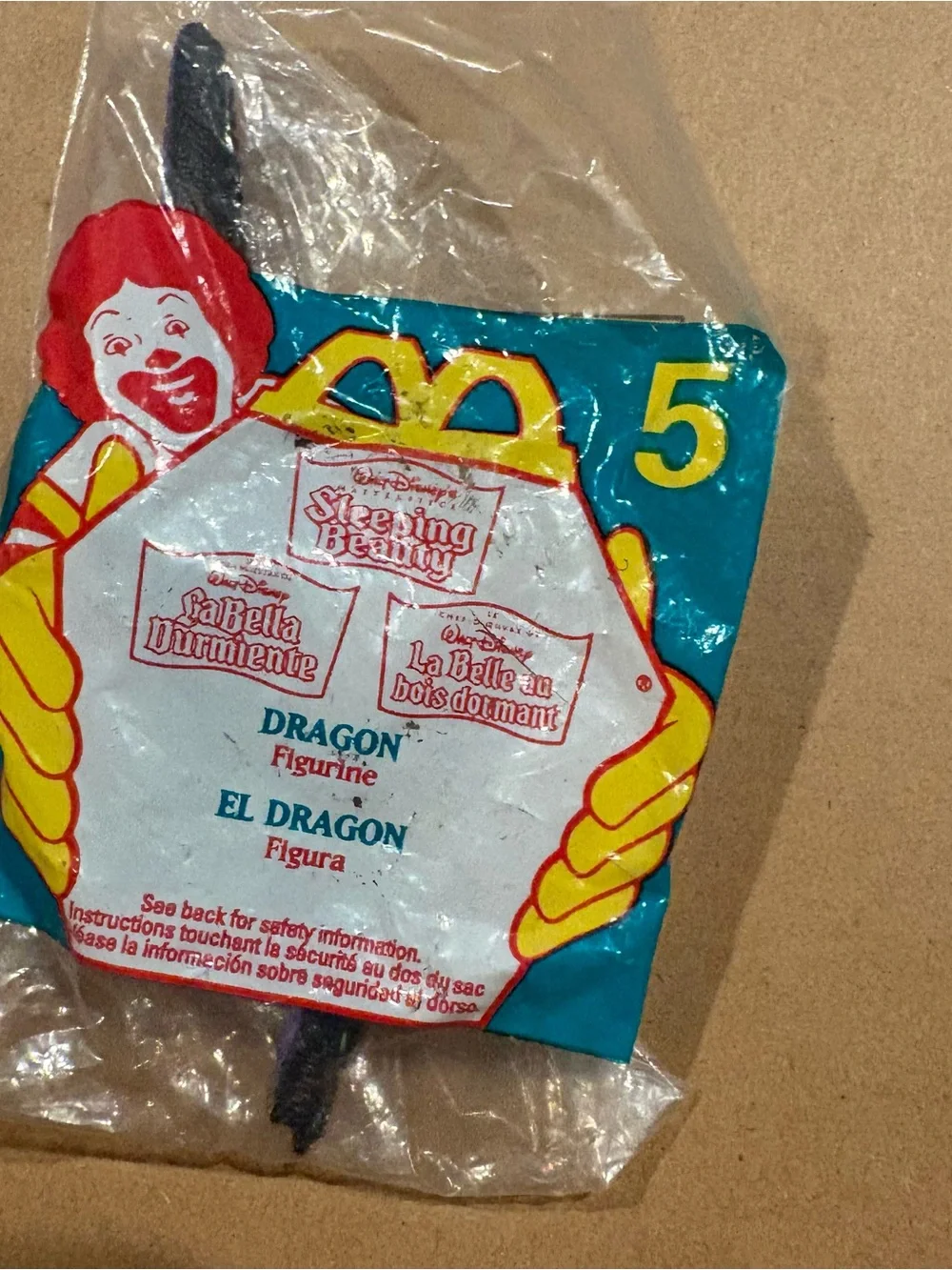 1996 McDonald’s Happy Meal Toy Sleeping Beauty Dragon Maleficient #5 NIP